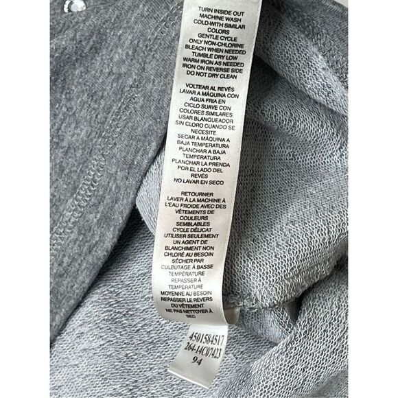 Weekends + Chico's French Terry Gray Sweatshirt 1=M=8/10 Minimalist Casual - Picture 11 of 12